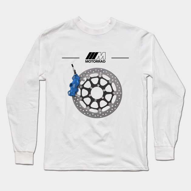 BMW M Disc Brake Logo Motorcycle Tee Long Sleeve T-Shirt by tushalb